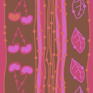 elma ve yaprakları, vektör çizim ile Seamless Modeli