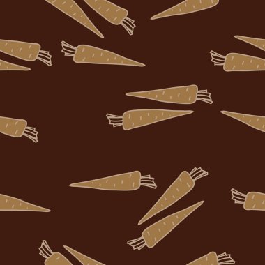 Havuçlu kusursuz desen, vektör çizimi