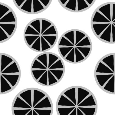 Süs ile narenciye dilimleri basit vektör illüstrasyon 