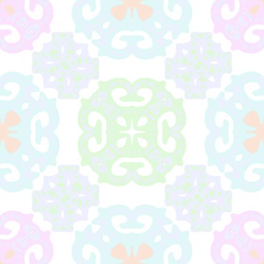 Renkli motifin dairesel dikişsiz deseni