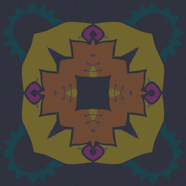 Çiçek motifi dairesel desen, çapraz, doodle, stamens, scribbless. 