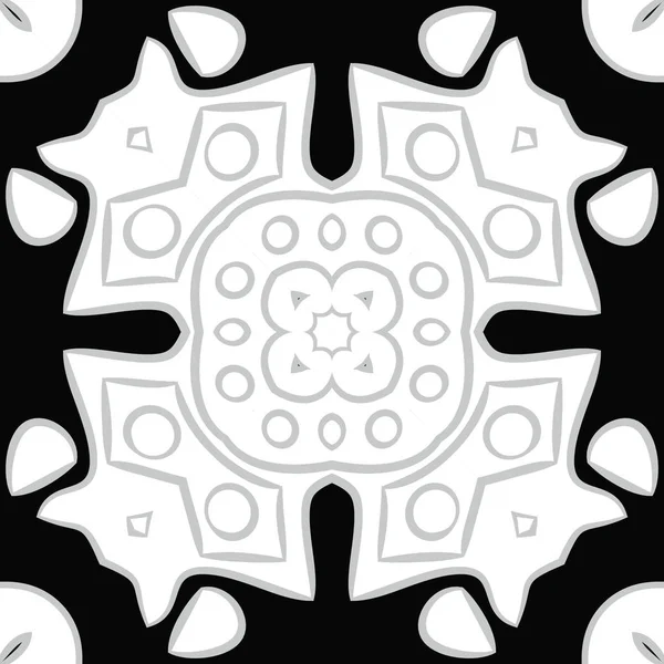 シンプルな部族モチーフの円形シームレスパターン — ストックベクタ