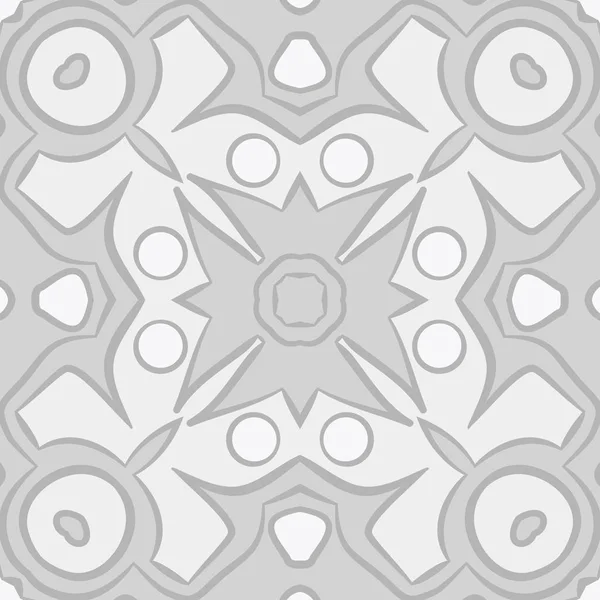 抽象的なモチーフの円形シームレスパターン — ストックベクタ