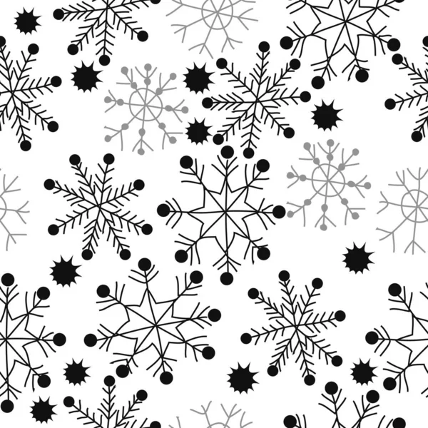 Modèle Abstrait Sans Couture Avec Des Flocons Neige Colorés — Image vectorielle