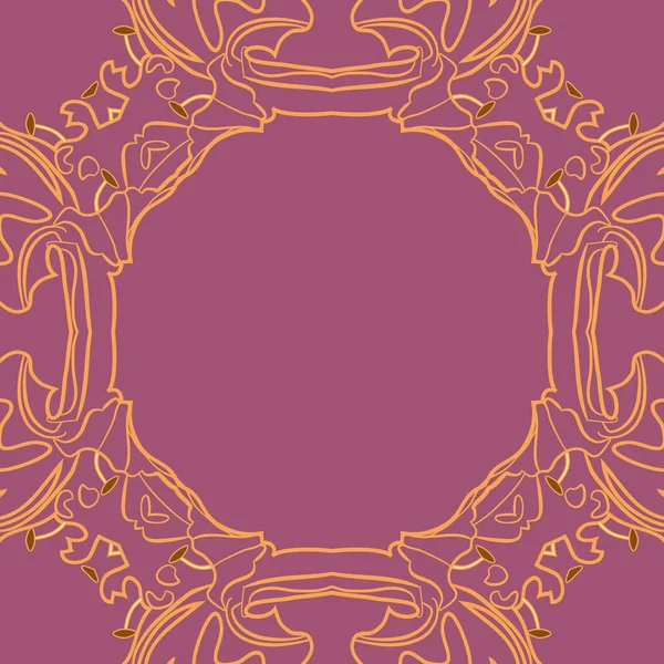 Κυκλική Απρόσκοπτη Μοτίβο Floral Μοτίβο Απλά Απεικόνιση Διάνυσμα — Διανυσματικό Αρχείο