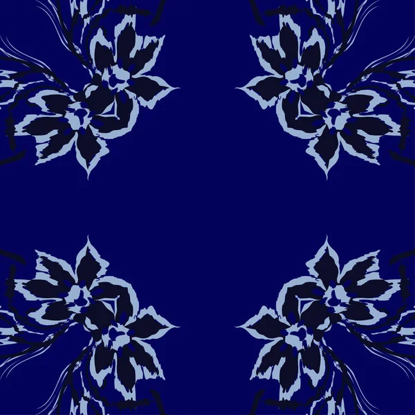 Motif Circulaire Sans Couture Avec Motif Floral Espace Copie — Image vectorielle