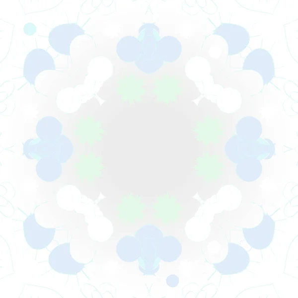 抽象的なモチーフ スポット コピースペースの円形シームレスパターン — ストックベクタ