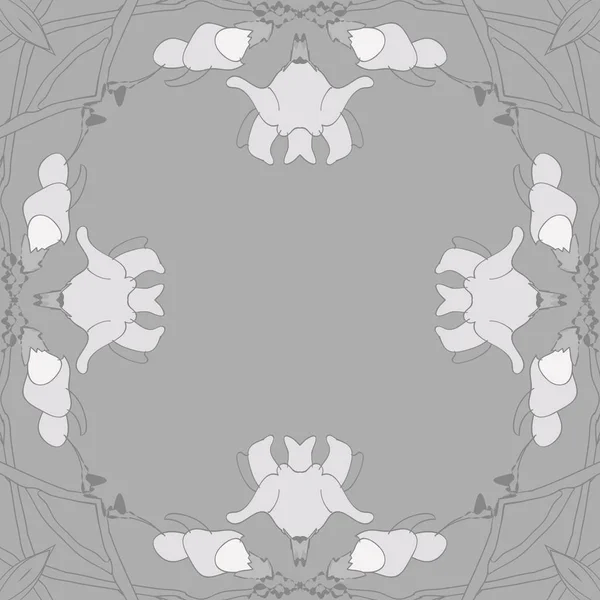 Motif Circulaire Sans Couture Avec Motif Floral Espace Copie — Image vectorielle