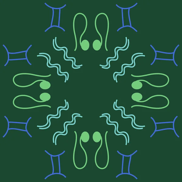 Naadloze Patroon Van Abstracte Eenvoudige Fractals — Stockvector