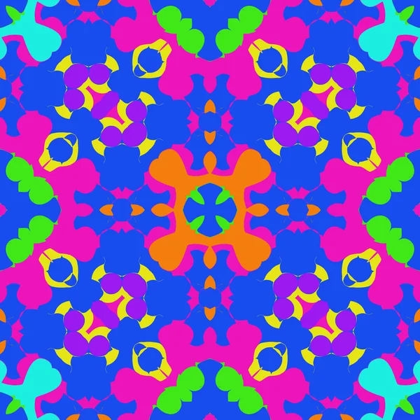 Kopyalama alanı ile renkli motif dairesel dikişsiz desen