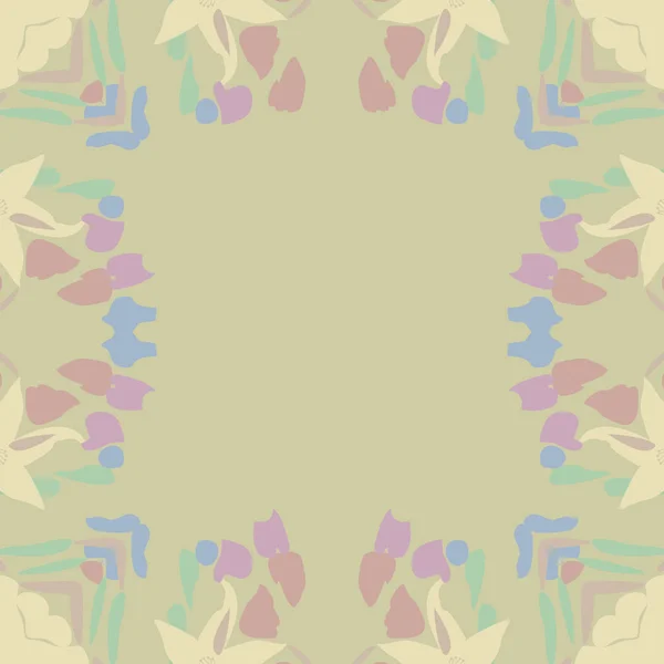 Modèle Circulaire Sans Couture Motif Floral Illustration Simplement Vectorielle — Image vectorielle