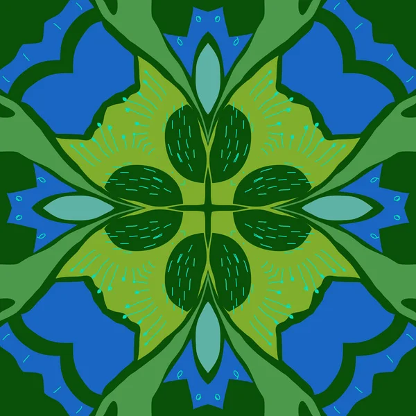 Çiçek motifinin dairesel dikişsiz deseni.