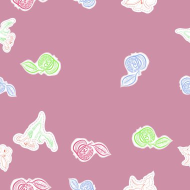 Soyut basit sebze Dikişsiz desen