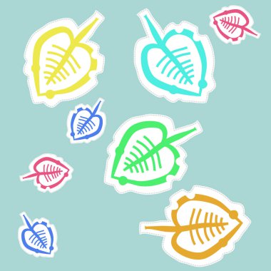 Soyut basit yaprakların kusursuz deseni