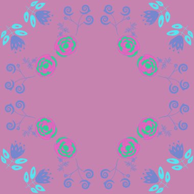 Arka planda kesintisiz yaprak ve çiçek seti