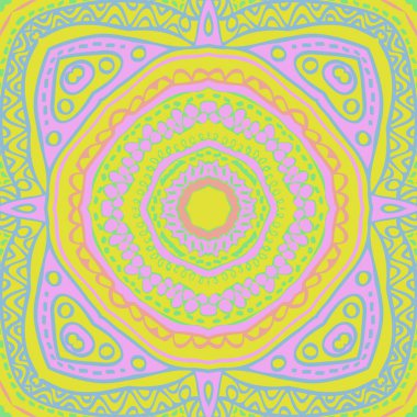 Fotokopi alanı ile dekoratif motif dairesel dikişsiz desen