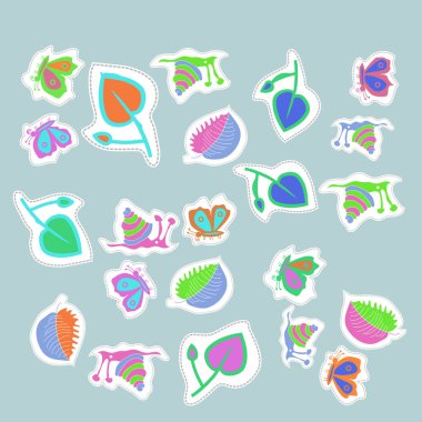 Soyut basit çiçek süsleme Dikişsiz desen