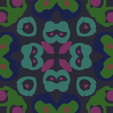 Fotokopi alanı ile dekoratif motif dairesel dikişsiz desen