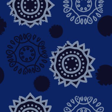 Dekoratif motif, karalamalar, çizgiler, yıldızlar, dalgalar Dikişsiz desen. Elle çizilmiş.