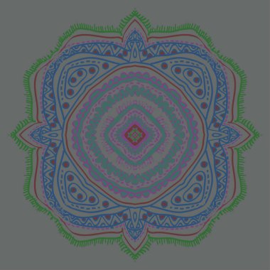 Fotokopi alanı ile dekoratif motif dairesel dikişsiz desen