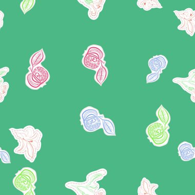 Soyut basit sebze Dikişsiz desen