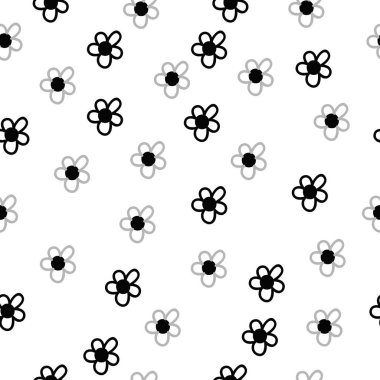 Soyut basit çiçek arka plan Dikişsiz deseni