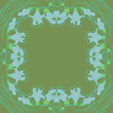 Renkli motifin dairesel dikişsiz deseni