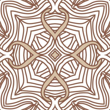 İç içe geçmiş ağın soyut dairesel dikişsiz deseni 