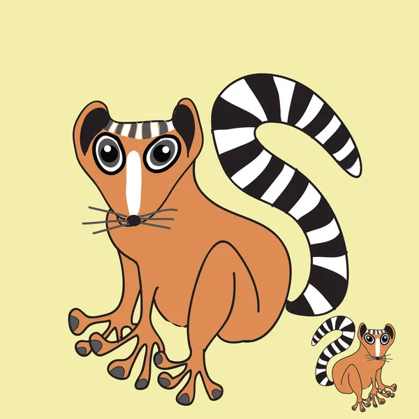 Bezproblemowy Wzór Abstrakcyjnych Prostych Lemury — Wektor stockowy