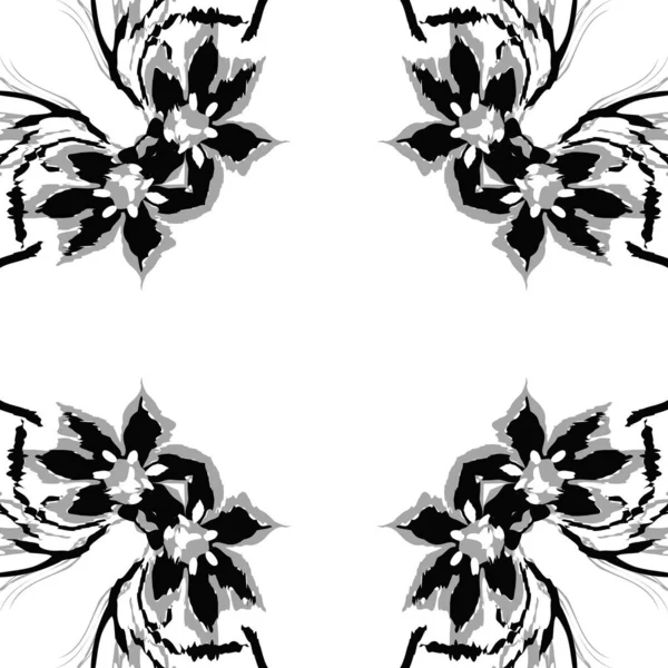 Çiçek motifli dairesel dikişsiz desen, fotokopi alanı