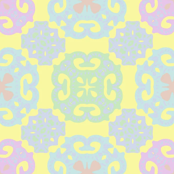 Renkli motifin dairesel dikişsiz deseni