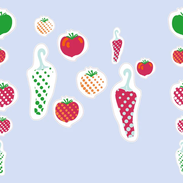 Бесшовный Рисунок Абстрактных Простых Овощей — стоковый вектор