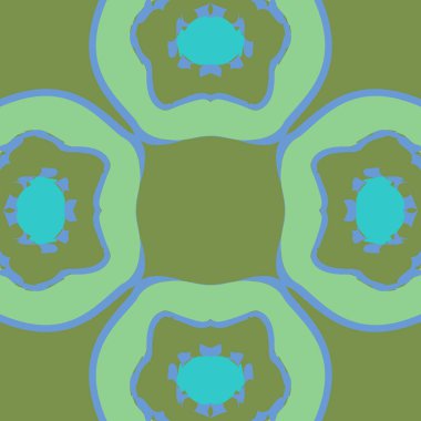 Çiçek motifi dairesel dikişsiz desen, noktalar, delik, kopyalama alanı.  