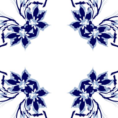 Çiçek motifli dairesel dikişsiz desen, fotokopi alanı