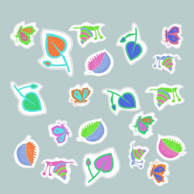 Soyut basit çiçek süsleme Dikişsiz desen