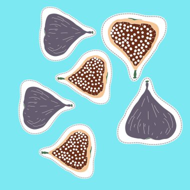 Renkli motifin incir dikişsiz deseni