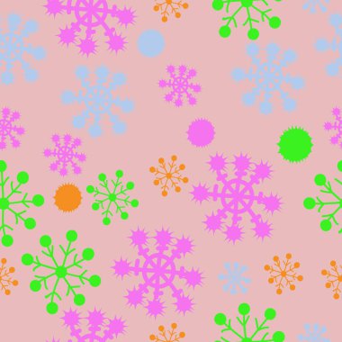 Renkli motifkarlı dikişsiz desen