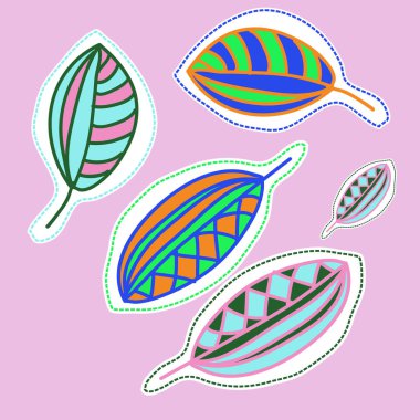 Soyut basit yaprakların kusursuz deseni