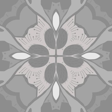 Çiçek motifinin dairesel dikişsiz deseni.