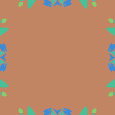 Çiçek motifi dairesel dikişsiz desen, sadece vektör illüstrasyon  