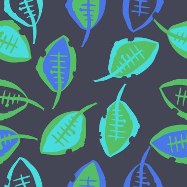 Yapraklar, kesik çizgiler, etiketler ile kesintisiz kompozisyon.