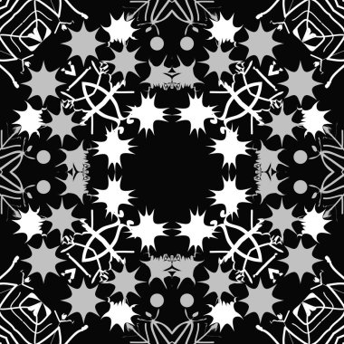 Renkli motifin dairesel dikişsiz deseni