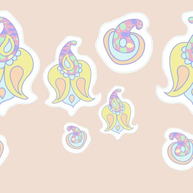 Soyut basit çiçeklerin kusursuz deseni