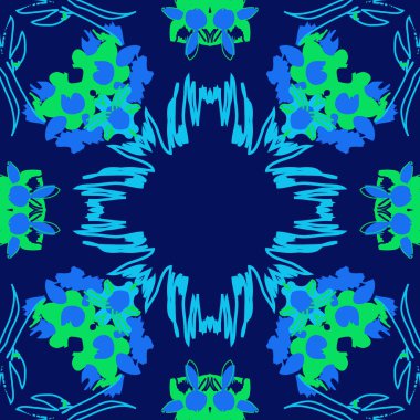 sanatsal soyut dikişsiz desen, vektör illüstrasyon