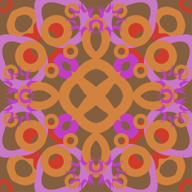 Kopya alanı ile soyut motifdairesel dikişsiz desen