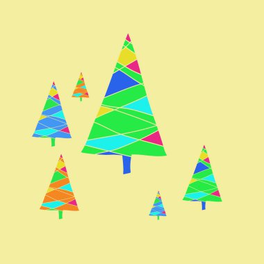 Soyut basit noel ağaçlarının dikişsiz desen