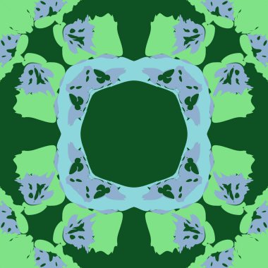 Dairesel dikişsiz desen ofstylized çiçek, elips, noktalar, delik, kopyalama alanı.