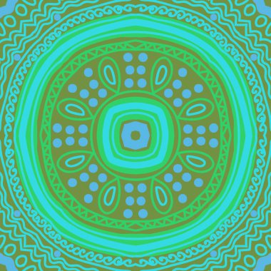 Renkli motifin dairesel dikişsiz deseni