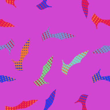 renkli ayakkabı dikişsiz desen 