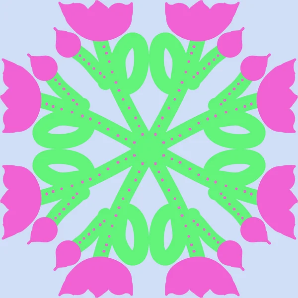 Nahtloses Muster Abstrakter Einfacher Blumen — Stockvektor